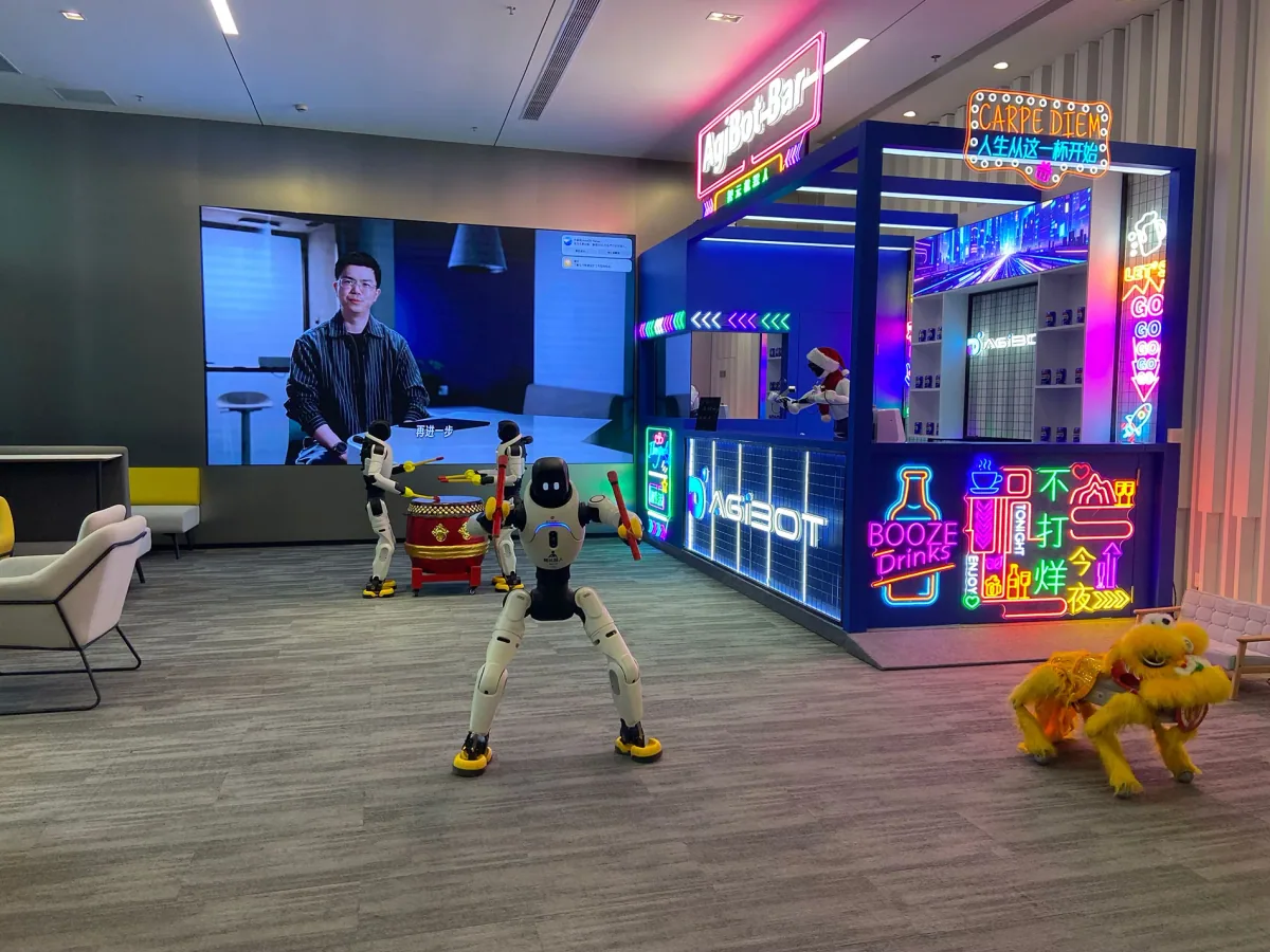 The Robotoplus team at the AGIBOT factory in Shanghai